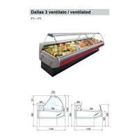 Cooling counter with lighting Marble Worktop DALLAS / 3 VC 3750 | Arneg | 383x114.5x (H) 125.6 cm