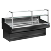 HorecaTraders Counter Black Elegance Plus Straight Glass | 4 sizes