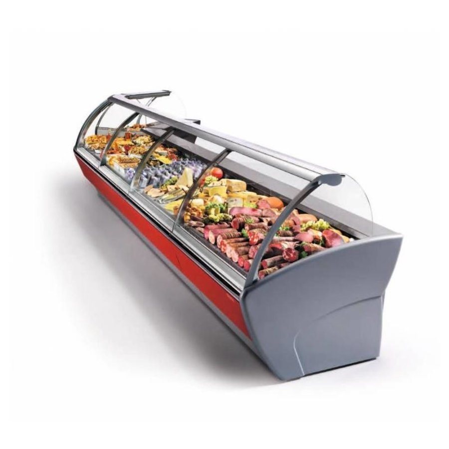 Illuminated Refrigerated Display Counter | Oscartielle MAJOR 1330 VCA | 133x118.5x(H)133cm