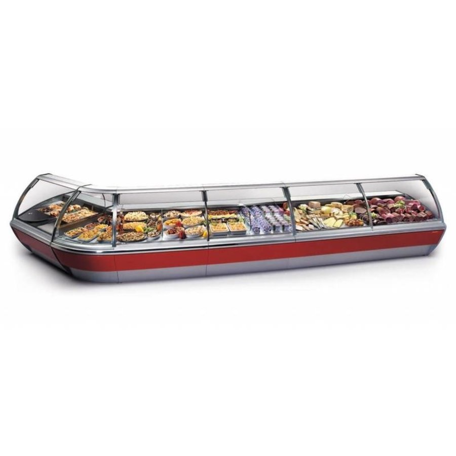 Illuminated Refrigerated Display Counter | Oscartielle MAJOR 1330 VCA | 133x118.5x(H)133cm