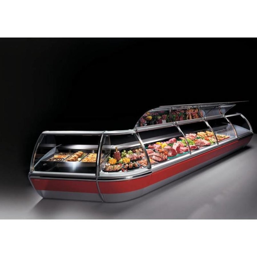Illuminated Refrigerated Display Counter | Oscartielle MAJOR 1330 VCA | 133x118.5x(H)133cm