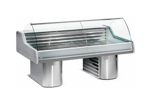  HorecaTraders Vitrine Comptoir Poisson | Plan de travail en granit | 3000x1195x(h)1175mm 