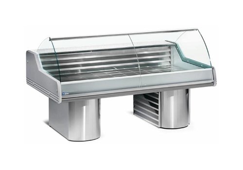  HorecaTraders Vitrine Toonbank Vis | Werkblad Graniet | 3000x1195x(h)1175mm 