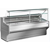 HorecaTraders Gekoelde vitrinetoonbank | +4° t/m +6° | Gekoeld Rechtruit | 2000x800x(H)1220mm