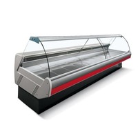Refrigerated Display Counter with Lighting | Marble Worktop | DALLAS/3 VC 2500 | Arneg | 258x114.5x(H)125.6cm