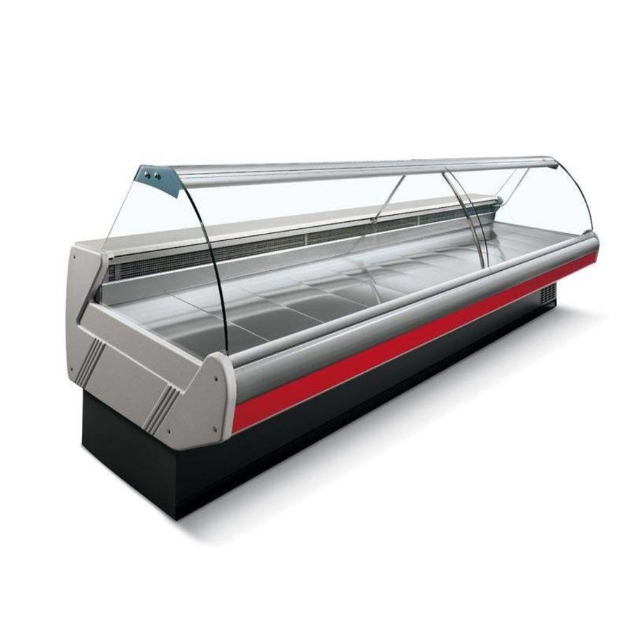 Refrigerated Display Counter with Lighting | Marble Worktop | DALLAS/3 VC 2500 | Arneg | 258x114.5x(H)125.6cm