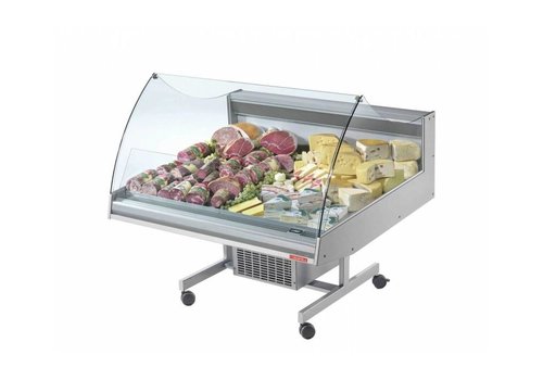  Oscartielle Koeltoonbank | BANCARELLA SELF 125 | Self Service | Hoge Glasopbouw | 128,8x122x(H)103cm 