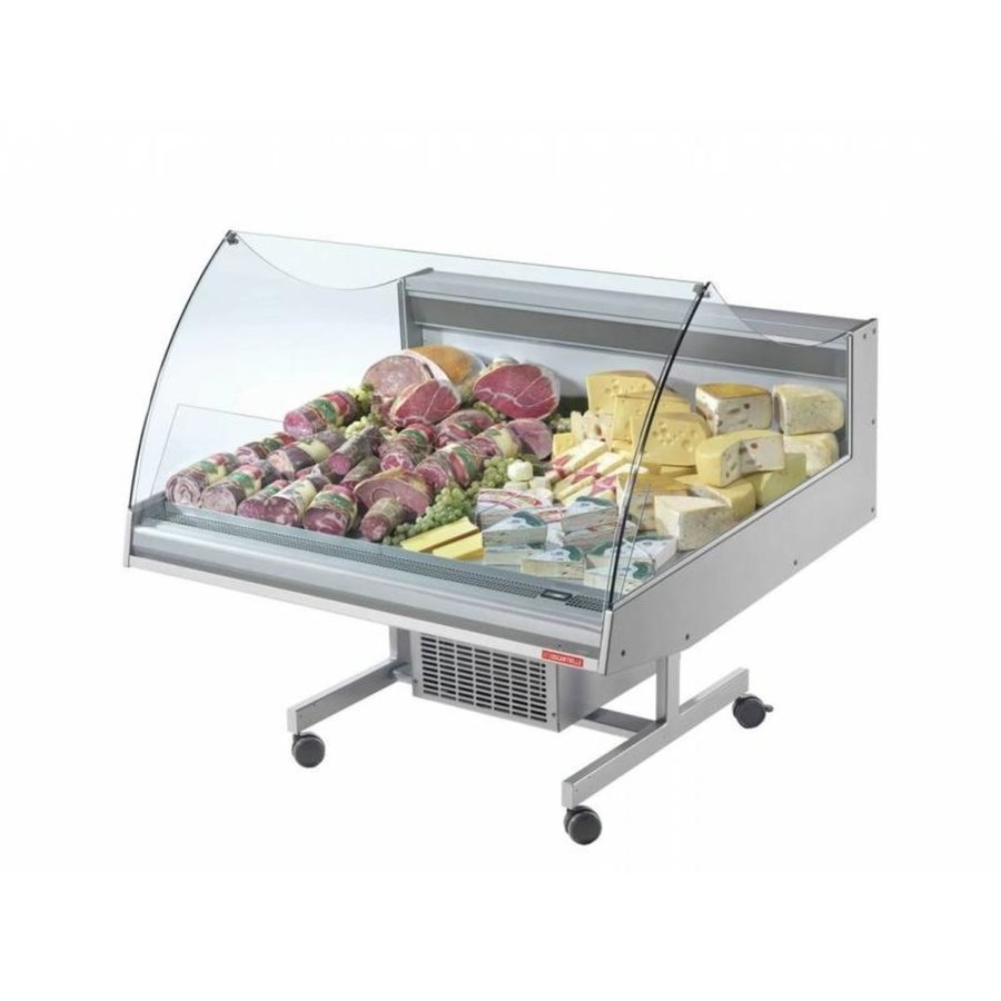 Vitrine réfrigérée | BANCARELLA SELF 125 | Libre-service | Structure en verre haute | 128,8 x 122 x (H) 103 cm
