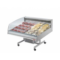 Refrigerated display case | BANCARELLA SELF 125 | Self Service | 4 castors, 2 of which have brakes | 128.8x122x(H)103cm