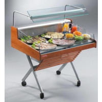 Refrigerated counter with glass structure | Self Service | Plug-in | 126.2x84x(H)90.5cm