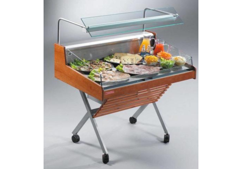  Oscartielle Koeltoonbank Met Glasopbouw | Self Service | Stekkerklaar | 126,2x84x(H)90,5cm 