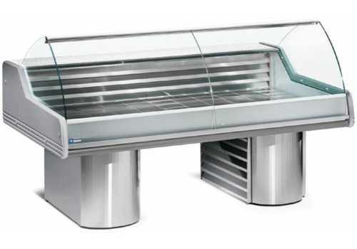  HorecaTraders Display Case Counter Fish | Granite Worktop | Chilled 0 / +2 ÂºC | 150x119,5x(h)117,5cm 