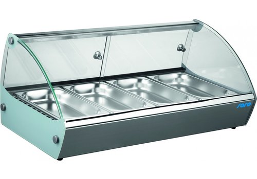  Saro Vitrine chauffante | 6x 1/3 GN | Acier inoxydable 