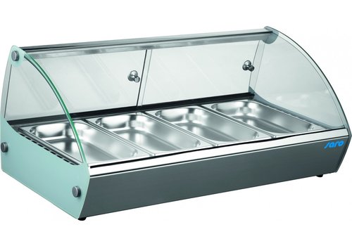  Saro Warming display case | 6x 1/3 GN | stainless steel 