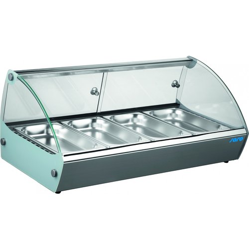  Saro Warming display case | 6x 1/3 GN | Stainless steel 