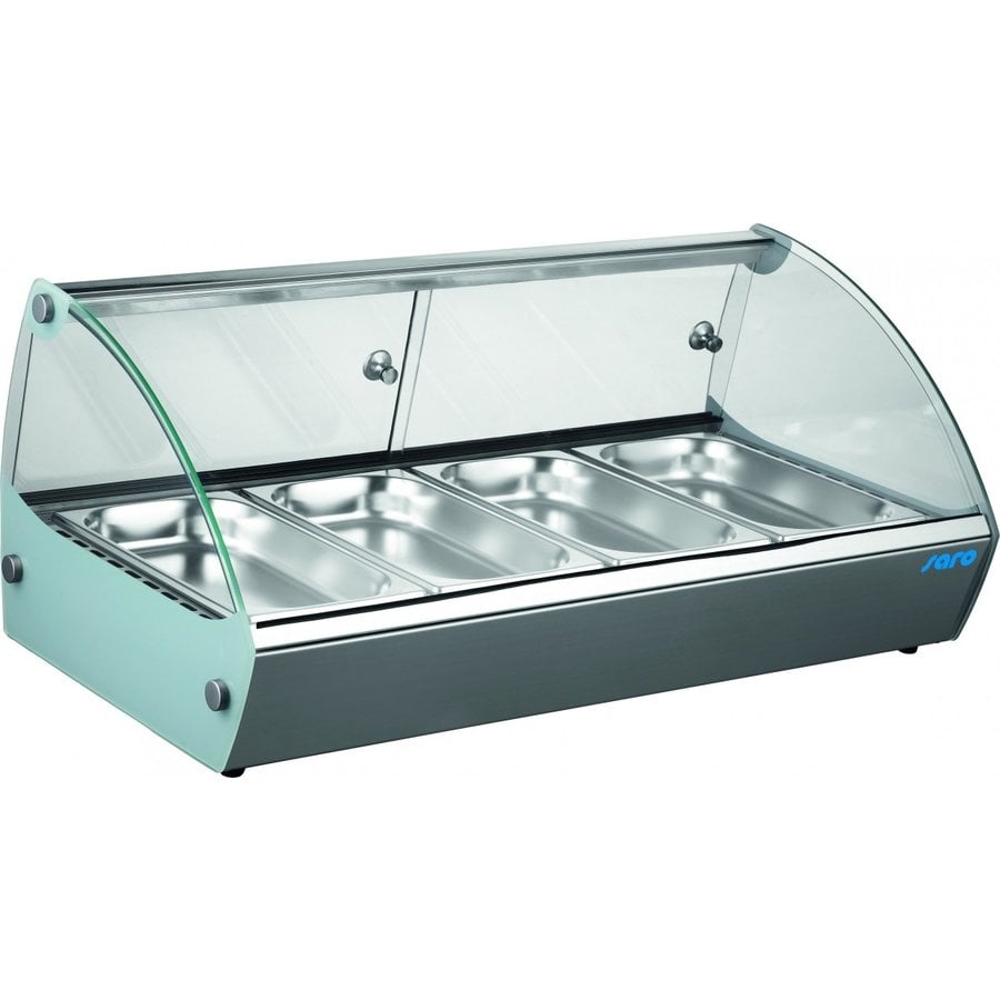 Vitrine chauffante | 6x 1/3 GN | Acier inoxydable