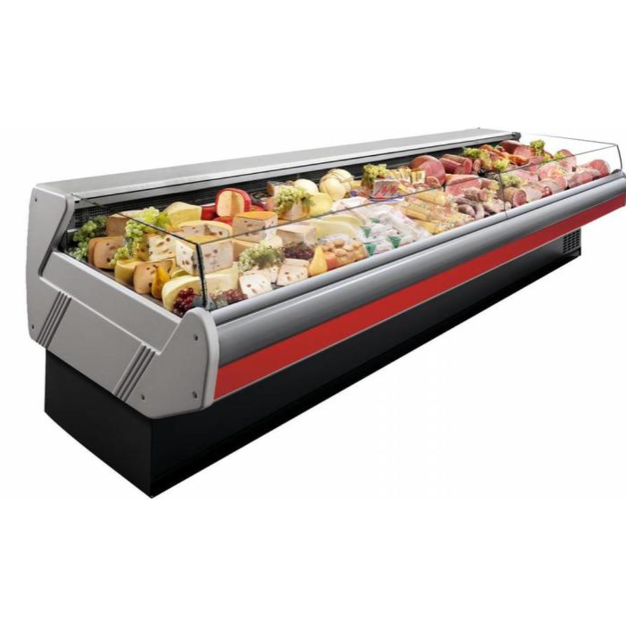 Comptoir réfrigéré Libre-service | Plan de travail en marbre | DALLAS/3 VC 1250 | 133x115x(H)89cm