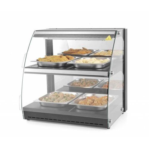  Hendi Quarz-Wärmevitrine | 625 x 467 x (H) 650 mm | 4x GN 1/2 