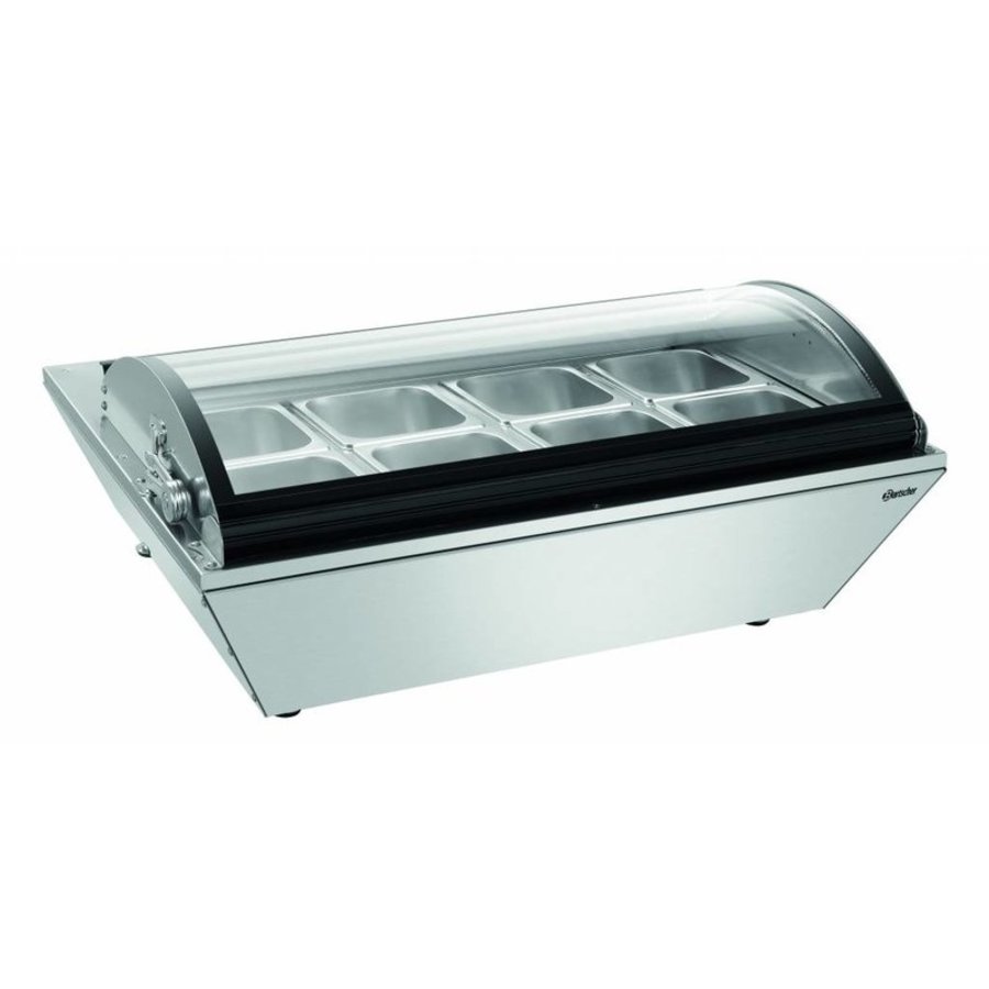 Vitrine chauffante | 765x610x(H)330mm | 8x 1/6 GN