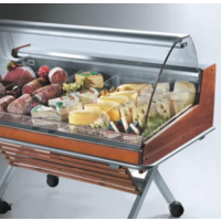 Cooling Counter With Curved Glass Structure Self Service | Ready to plug | 126.2x84x (H) 110 cm