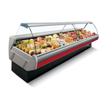 Refrigerated Display Counter with Lighting | Marble Worktop | DALLAS/3 VC 1250 | 133x114.5x(H)125.6cm