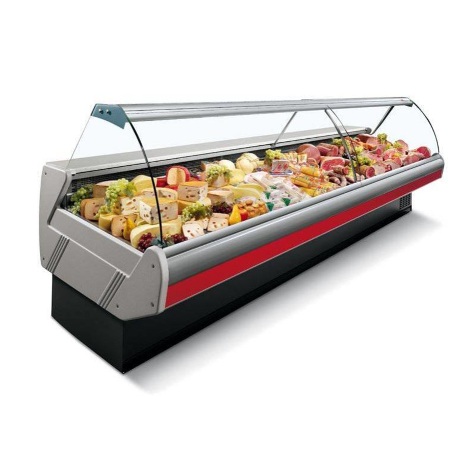 Refrigerated Display Counter with Lighting | Marble Worktop | DALLAS/3 VC 1250 | 133x114.5x(H)125.6cm