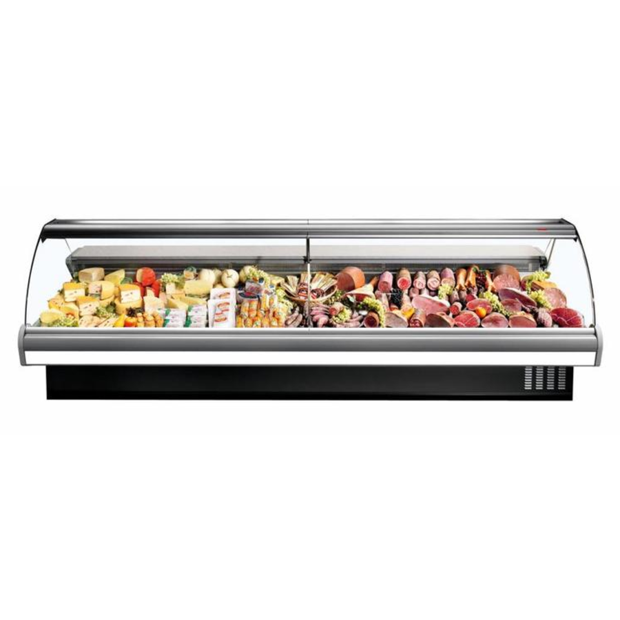 Refrigerated Display Counter with Lighting | Marble Worktop | DALLAS/3 VC 1250 | 133x114.5x(H)125.6cm