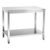 Bartscher Stainless steel work table without splash edge | 70 cm deep | 5 formats