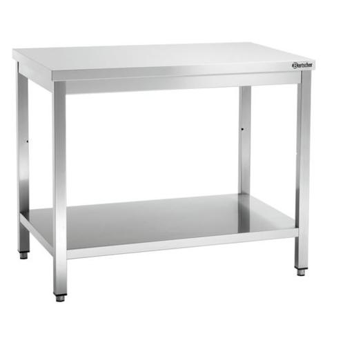  Bartscher Edelstahl-Arbeitstisch ohne Spritzschutz | 70 cm tief | 5 Größen 