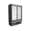 Oscartielle Wall Freezer | White Aluminum | Glass Revolving Doors | Plug-in Ready (2 Sizes)
