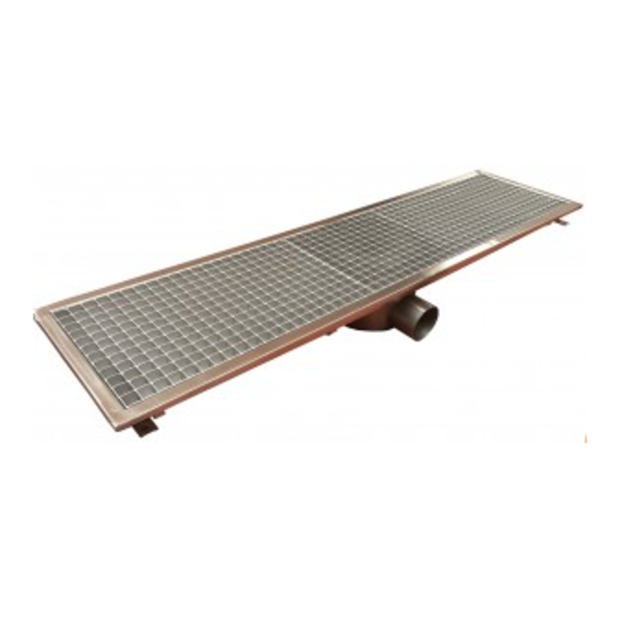 Stainless steel floor drain 30 x 92.7 x 20 cm