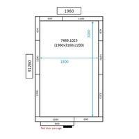 Freezer | Stainless Steel Floor | 196x316x220 cm | 0/5°C