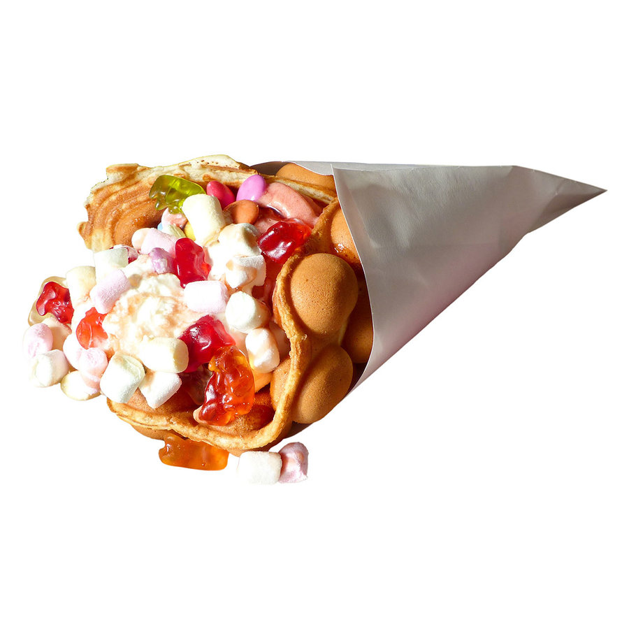 Bubble waffle iron