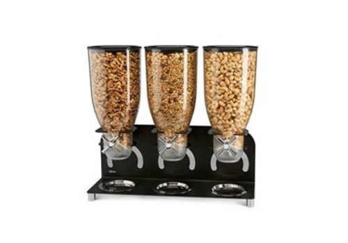  HorecaTraders Cereal Dispenser | 3 x 3.5 Liters | Detached 