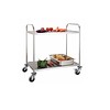 Combisteel Stainless steel serving trolley with 2 blades 86x54x94 (h)