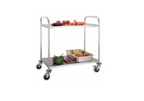  Combisteel Stainless steel serving trolley with 2 blades 86x54x94 (h) 