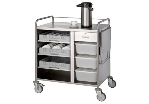  Bravilor Bonamat Chariot de service - QUALITÉ PREMIUM - 98(h)x100x70cm 