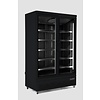 Combisteel Kühlschrank 2 Glastüren | Edelstahl | 1000 L | Schwarz innen + außen