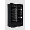 Combisteel Freezer 2 Glass doors 1000 liters | Stainless steel Black inside and outside