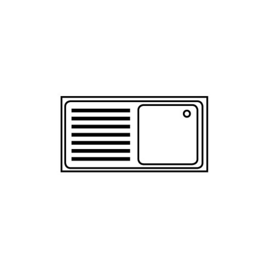 Évier avec meuble bas | acier inoxydable | 120(l)x60(l)x90(h) cm | 3 types