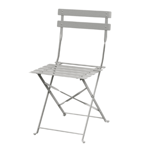  Bolero Chaises en acier grises | 2 pièces 