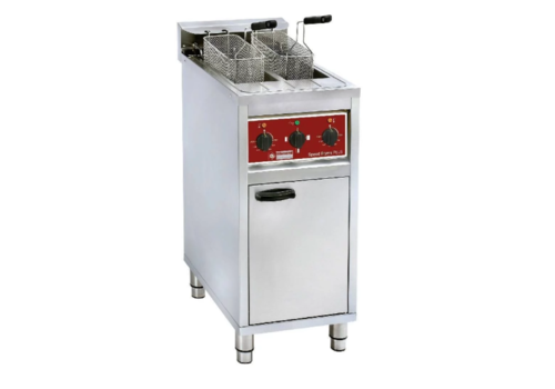  HorecaTraders Friteuse électrique | 2x 10 litres | Sur le placard 