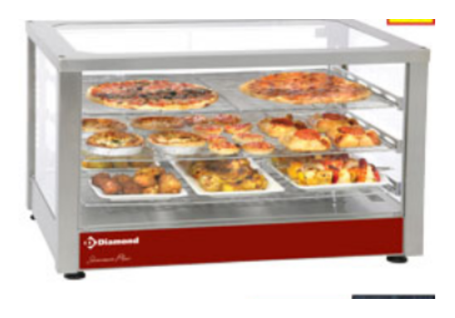  HorecaTraders Vitrine chauffante | 3 grilles 