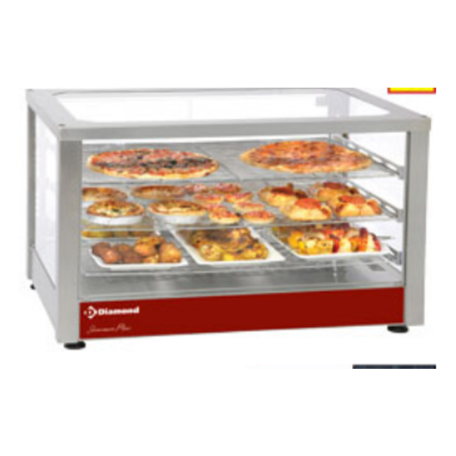 Vitrine chauffante | 3 grilles