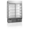 HorecaTraders Refrigerated wall display case with sliding doors | 940 Liter | 134x74x199 cm