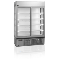 Refrigerated wall display case with sliding doors | 940 Liter | 134x74x199 cm