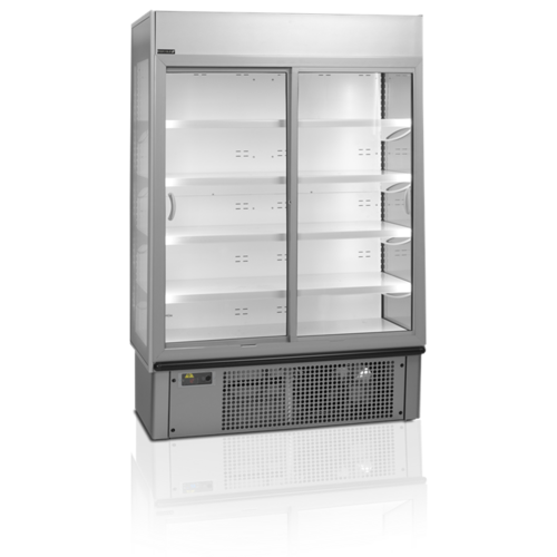  HorecaTraders Refrigerated wall display case with sliding doors | 940 Liter | 134x74x199 cm 