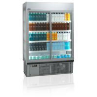 Refrigerated wall display case with sliding doors | 940 Liter | 134x74x199 cm