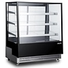 Saro Cool Tone Bank | Black | Wheels | Shelves | 120x80.5x144.5 cm