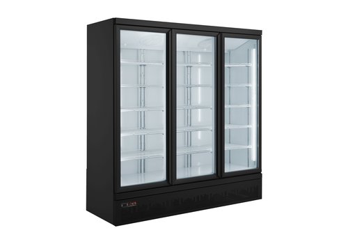  Saro Vitrine réfrigérée pour bouteilles | Roues | Noir | 188x71x(h)199,7 cm 